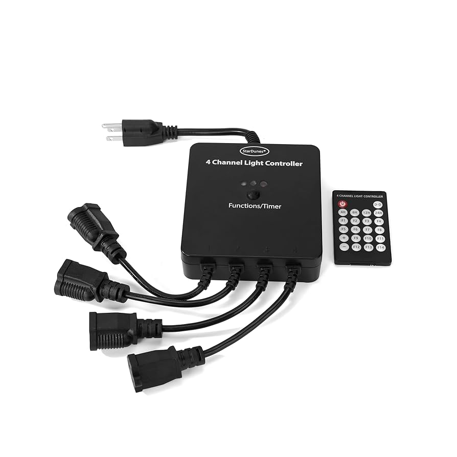 4 Channel Light Controller for Holiday Lights, Christmas
